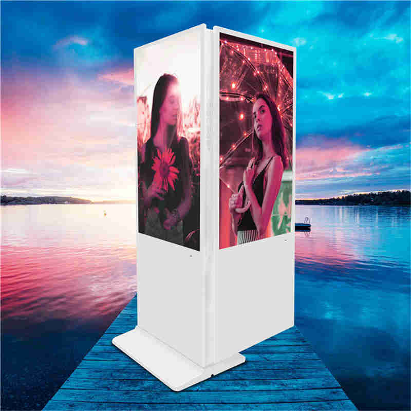 43 inch Floor Upstanding Double Sided Digital Signage kiosk Advertising Player Billboard for shopping mall,chain store and bank lobby